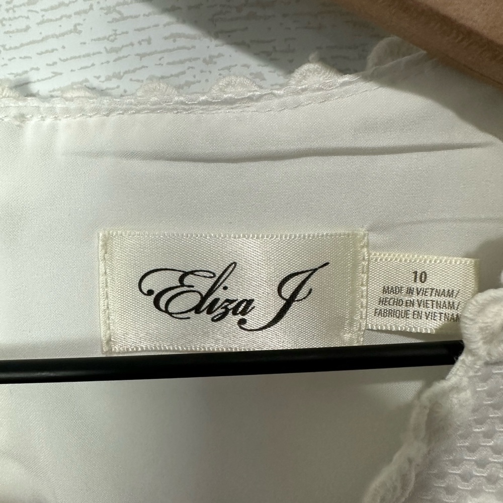 NWT Eliza J White Dress Size 10 - Picture 2 of 13